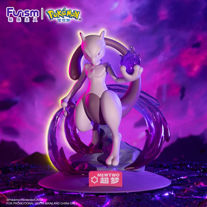 Anime Pokemon Cool Mewtwo Action Figures High-Quality Original Genuine Collect Model Ornaments Kids Toys Birthday Gift