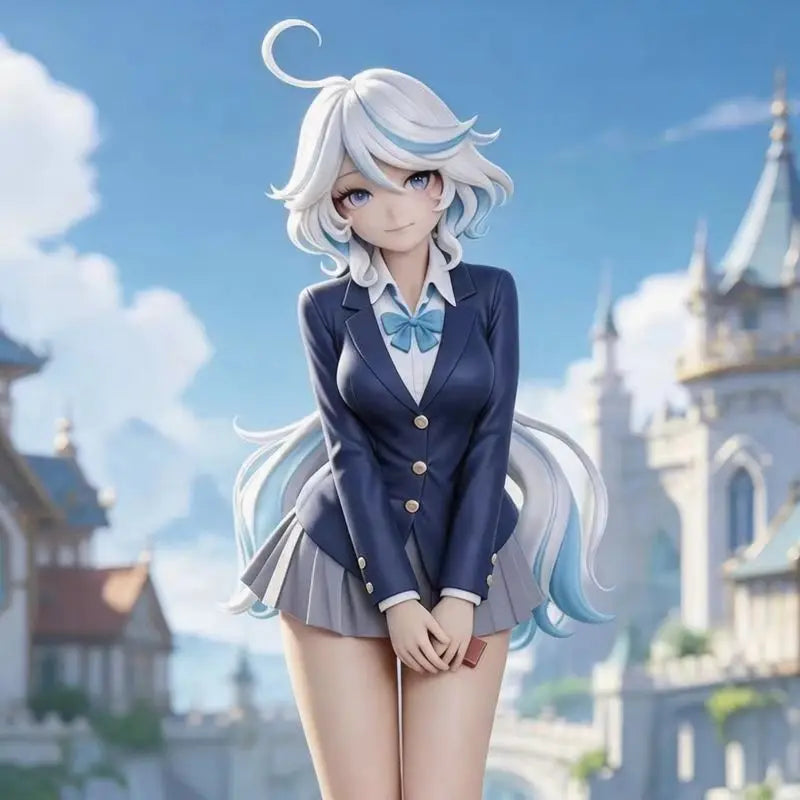In-Stock 26cm Furina Genshin Impact PVC Anime Statue Figure Desktop PC Case Cabinet Display Ornament Birthday Holiday Gift