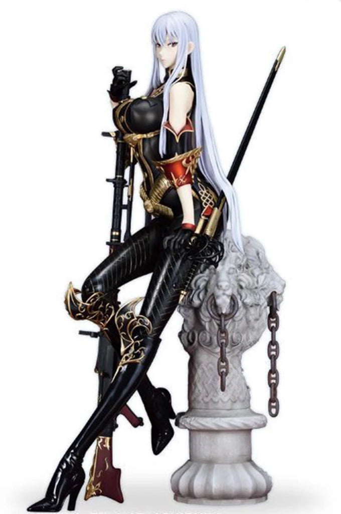 45CM 1/4 Anime Selvaria Bles Kit kawaii Resin GK DIY White Assembly GK Model Statue Toys doll Collection Gifts