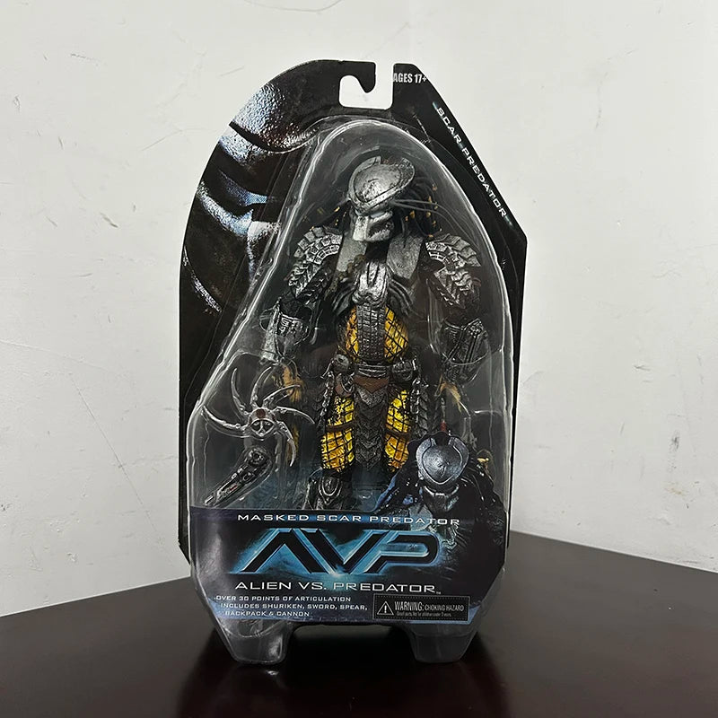 Celtic Predator Masked Scar Predator Figure Alien Action Figure Toys Collection Model Toys Joint Movable Children's Gifts