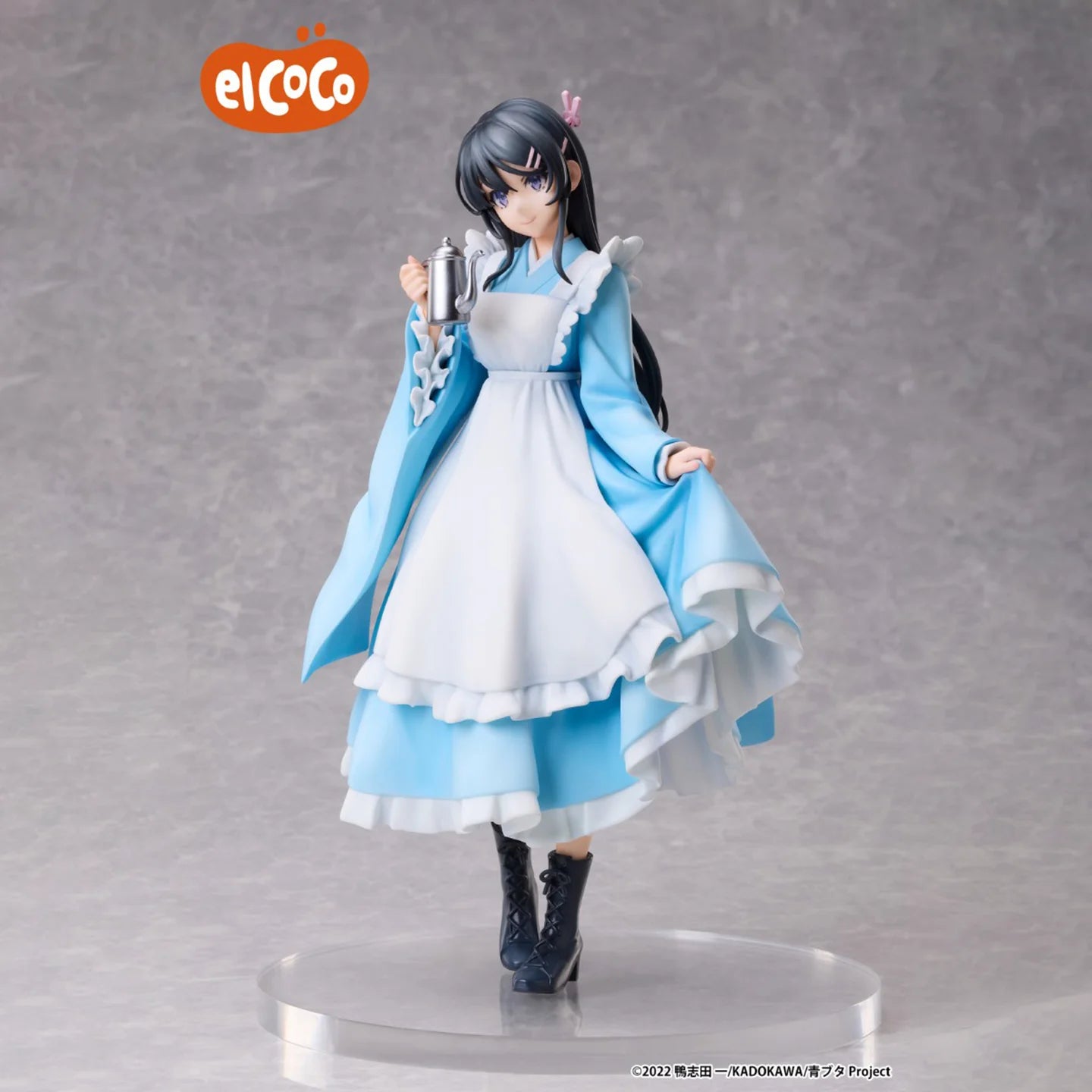 In Stock ElCoco Sakurajima Mai Kimono Maid Outfit Desktop Cute Doll Anime Action Figure Toy Gift Model Collection