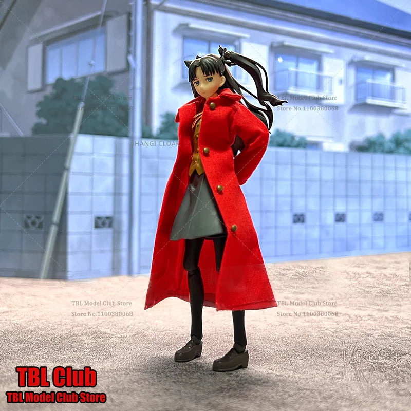 1/12 Scale Female Clothes Coat Fate/stay night Tohsaka Rin Average One Japanese Anime For figma  6-inch Action Figure Soldier