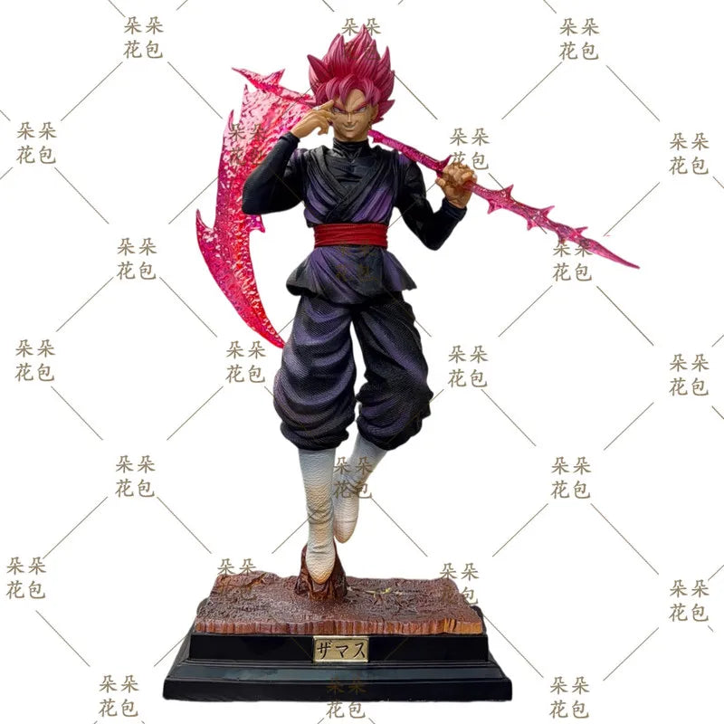 New Dragon Ball Super Saiyan Rose Goku Action Figure 37cm Pvc Abs Statue Desktop Pc Case Decor Anime Collectible Gift For Anime