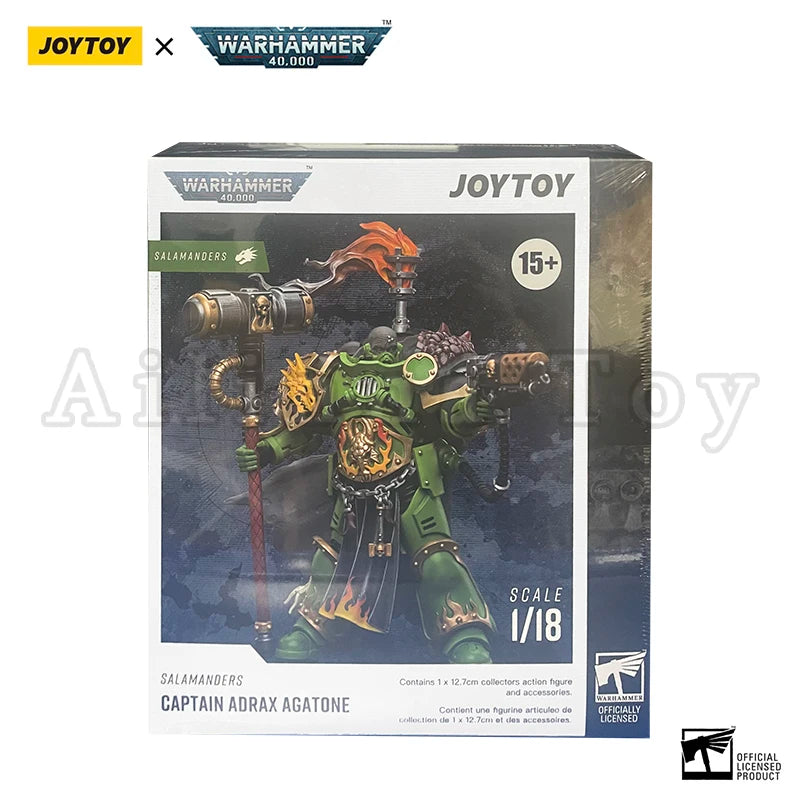 JOYTOY 1/18 Action Figure 40K Salamanders Captain Adrax Agatone Re-issue Version Anime Model Toy