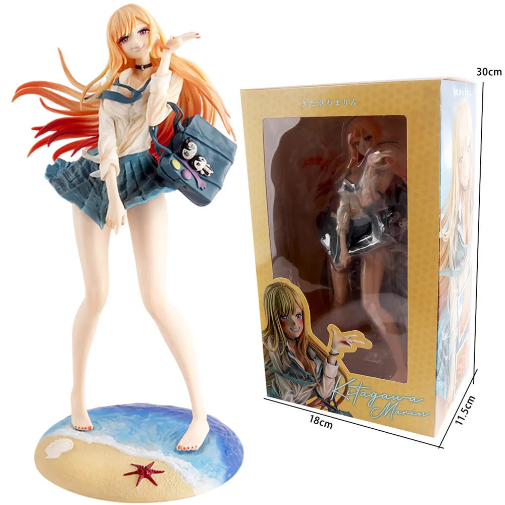 27,5 cm My Dress-Up Darling Marin Kitagawa Beach Figur Geburtstagsgeschenk für Jungen Anime Bishoujo Decor Collection Anime Merchandise