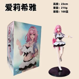 22CM Anime Game Honkai Impact 3rd Elysia Figure Gift+ 1/8 Summer Miss Elf Ver Standing Model Toy Doll Aciton Figure PVC