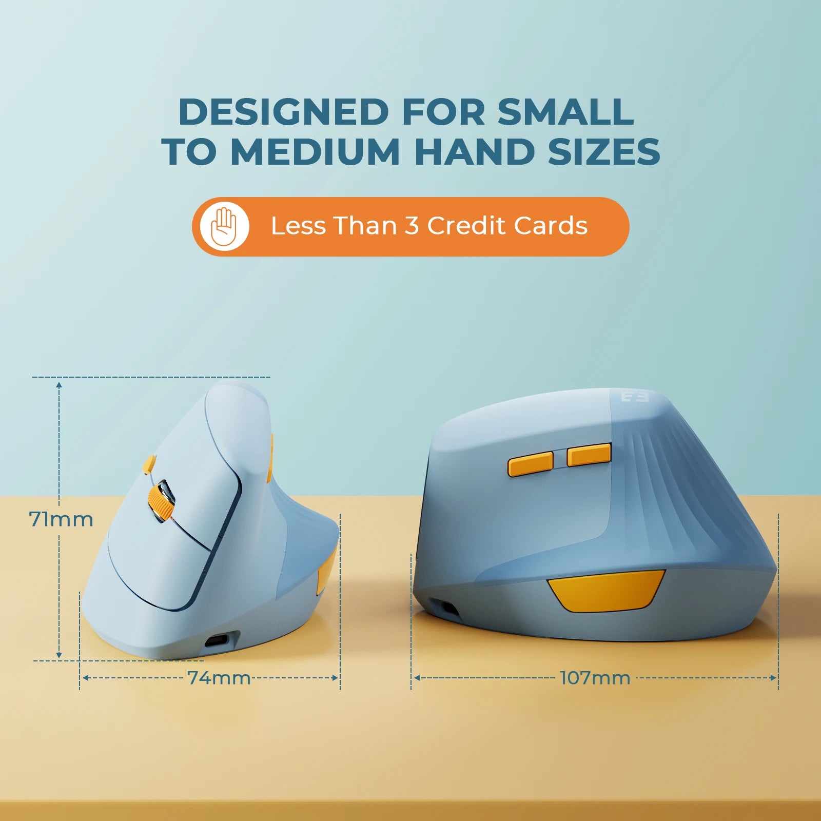 SEENDA Vertical Wireless Mouse Type C Rechargeable Ergonomic USB & Type C Mice for Laptop Laptop PC MacBook Windows Android