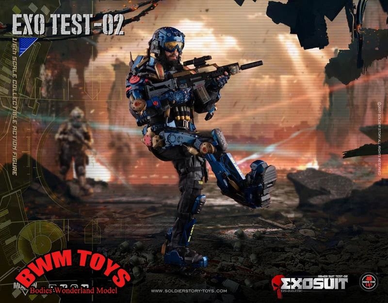 SoldierStory SS125 1/6 Scale Test -02 Science Fiction Future Articulate Skeleton Heavy Weapon 12'' Male Solider Action Figure