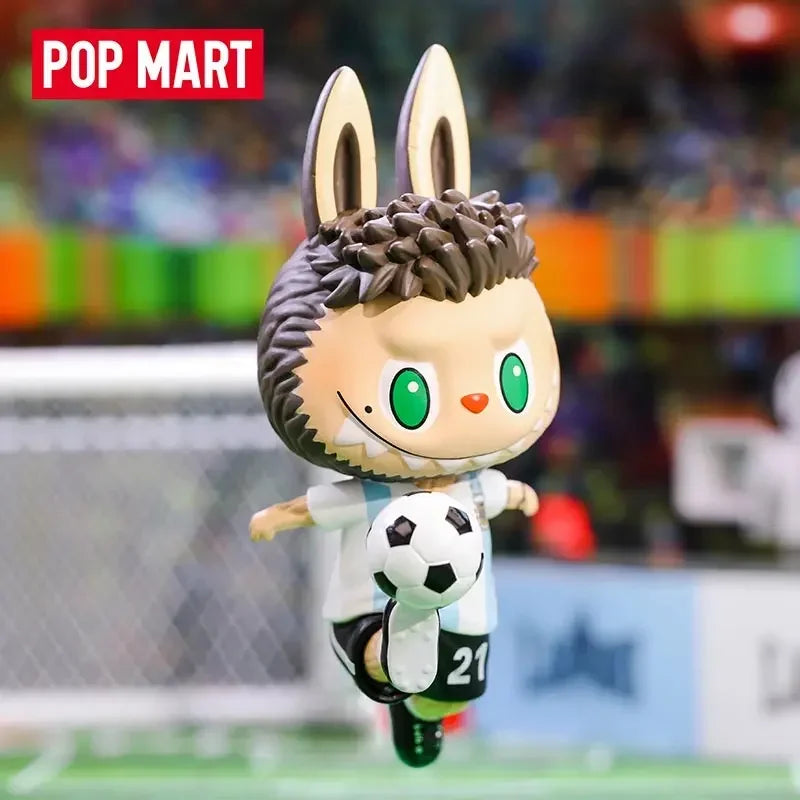 POP MART LABUBU ASOCIACION DEL FUTBOL ARGENTINO Серия Blind Box Мистериозна кутия Guess чанта Играчки Кукла Сладка Аниме Фигурка Настолна