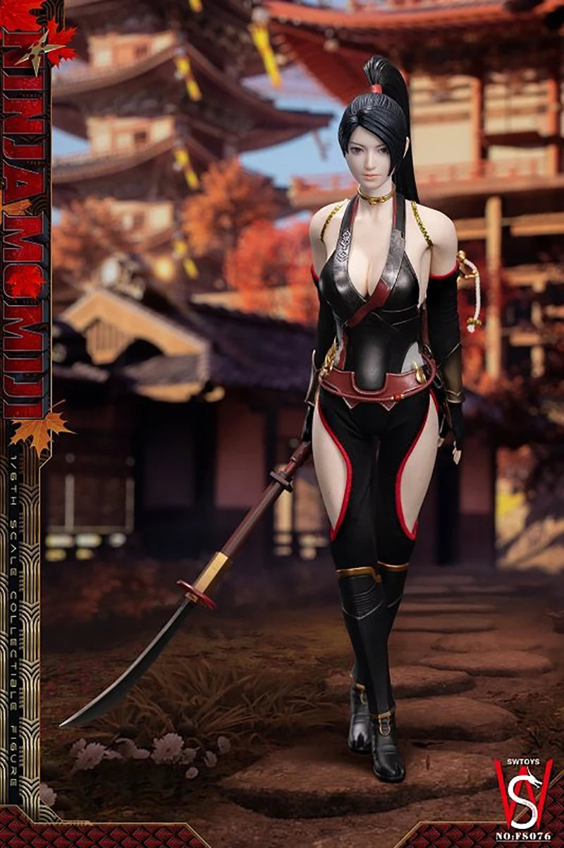 In Stock SWTOYS FS076 1/6 Scale Female Soldier Ninja Mobile Eye Version Full Set 12-inches Action Figure Model Gifts