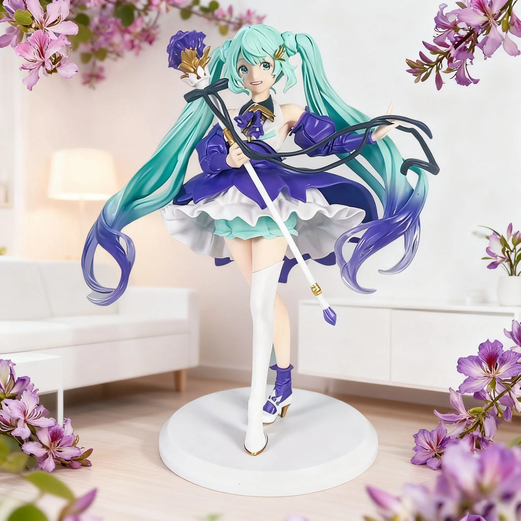 New Hatsune Miku Miku Hand Held anime Animation Birthday Party Bauhinia Flower Chuyin Collection Model Decoration