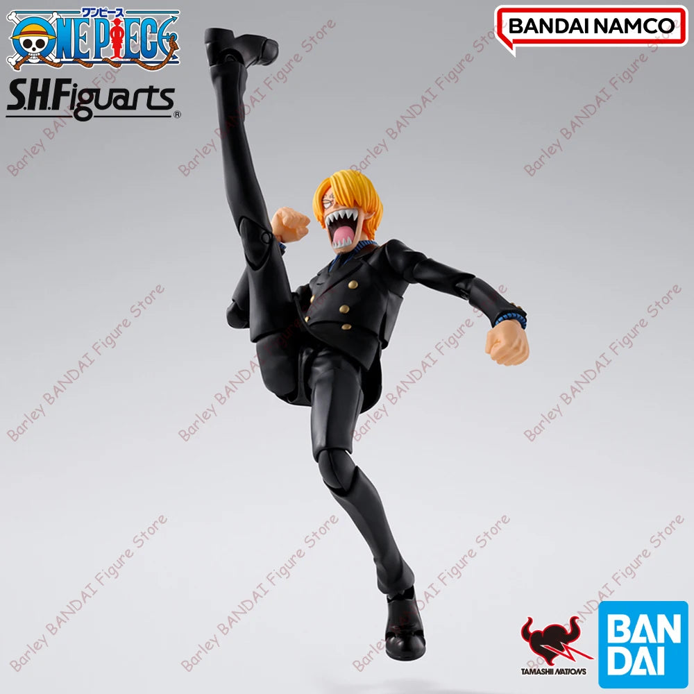 In Stock BANDAI One Piece S.H.Figuarts Sanji Romance Dawn Anime Action Figures Collection Model Toys Holiday Gifts For Kids