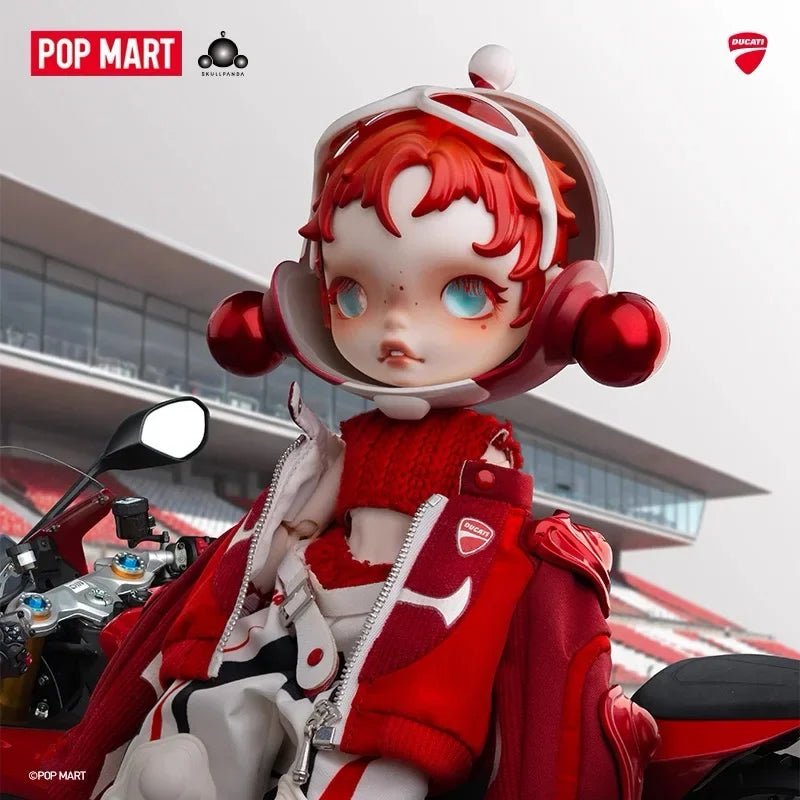 POP MART SKULLPANDA DUCATI 1/6 Action Figure Ornament Figurines Exquisite Ornaments for Decoration Birthday Collection Gift