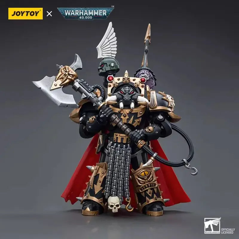 JOYTOY Warhammer 40k 1/18 Action Figures Anime Chaos Space Marines Black Legion Chaos Lord in Terminator Armour【In Stock】