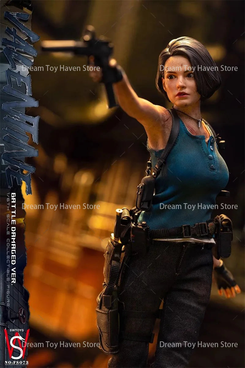 SWTOYS FS073 1/6 Scale Female Soldier Jill Battle Damage Edition Adventure Girl Movable Eye Head Sculpture 12Inch Action Figure