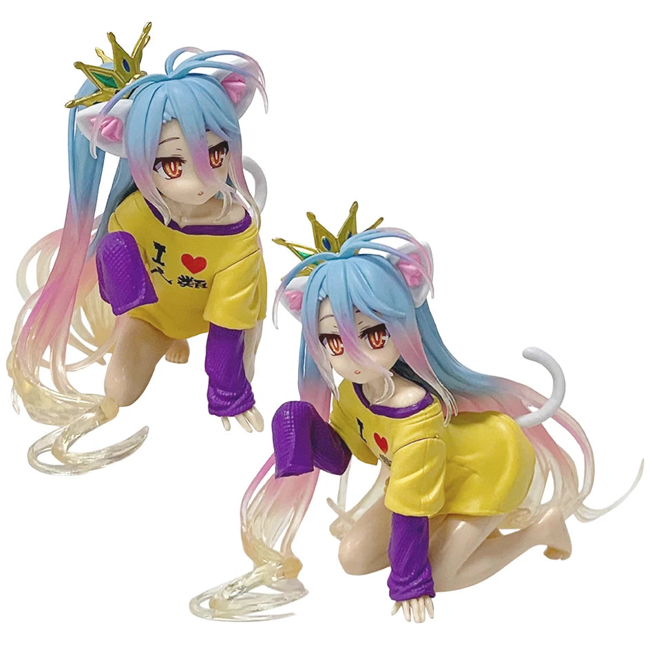 Anime NGNL No Game No Life Weiß " 10CM Shiro PVC Modell Actionfiguren Modellsammlung Ornament Spielzeug Weihnachtsgeschenk Auf Lager Heiß
