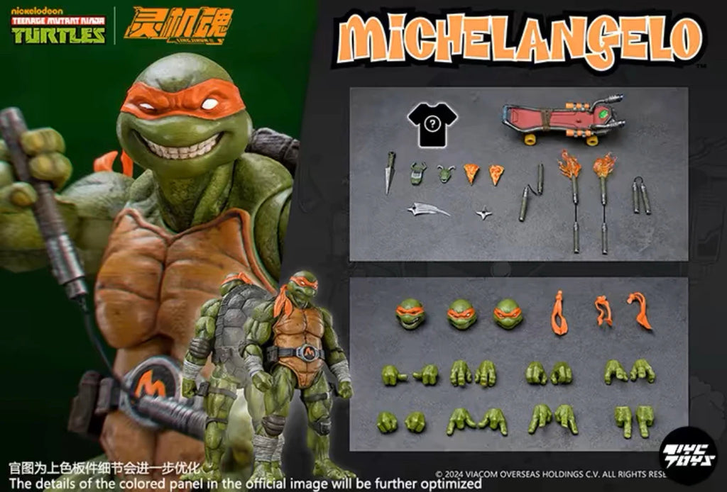 Original LING JIHUN Ninja Turtles Leonardo Raphael Figure Model Collection Toy Gift