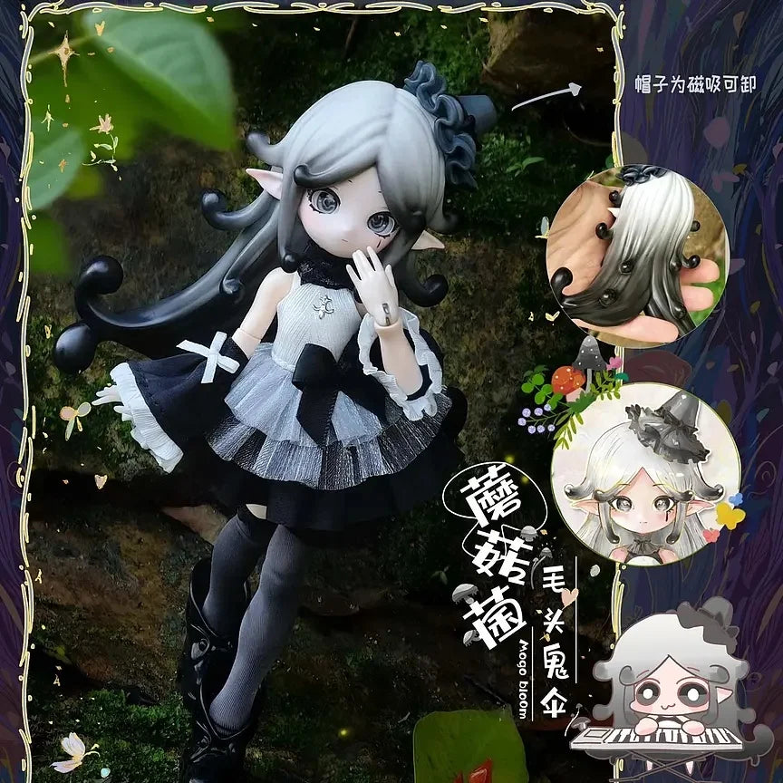 Original 1/12 Bjd Blind Box Mushroom Fungus Series Joint Movable Exquisite Desktop Action Figure Collectible Gifts Pre-Sale
