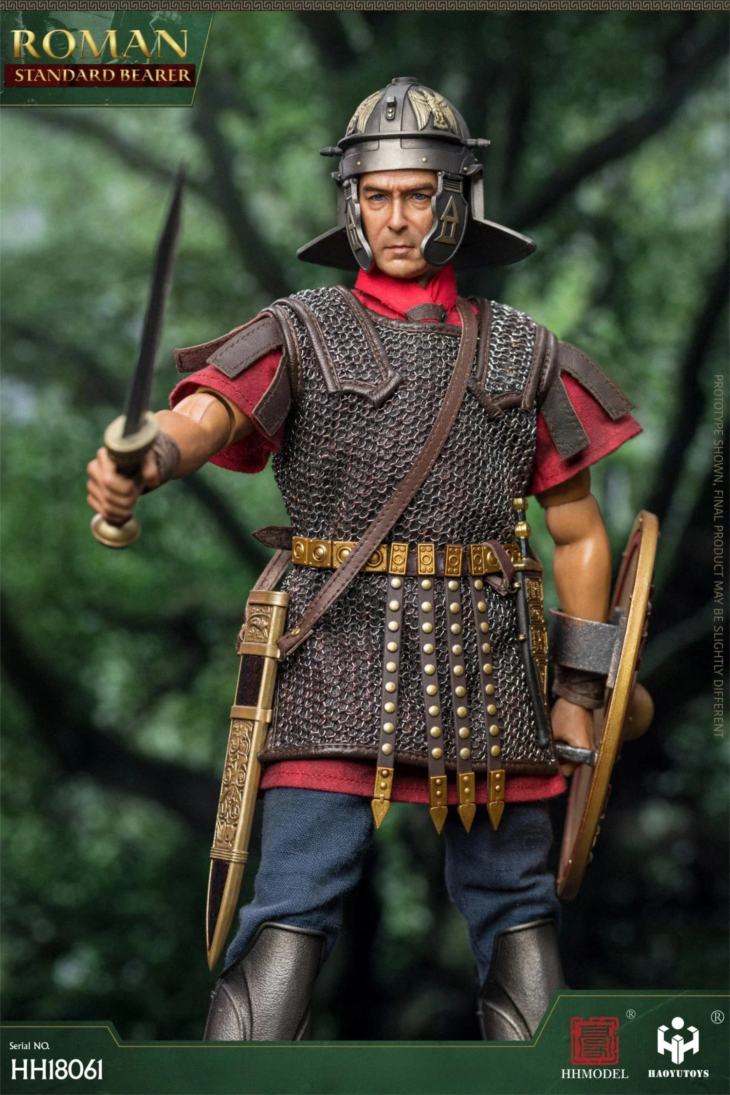 HHMODEL HAOYUTOYS HH18061 1/6 Roman Flag Bearer Imperial Legion 12" Action Figure Collectible Model Toy for Adult