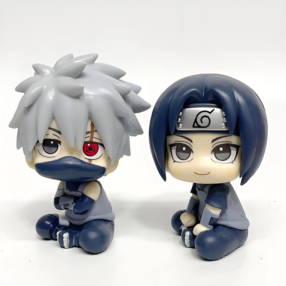 9.5/10cm Naru Shippuuden Anime Figure Q Version Kakashi Uchiha Itachi Action Figure Collection Model Toys