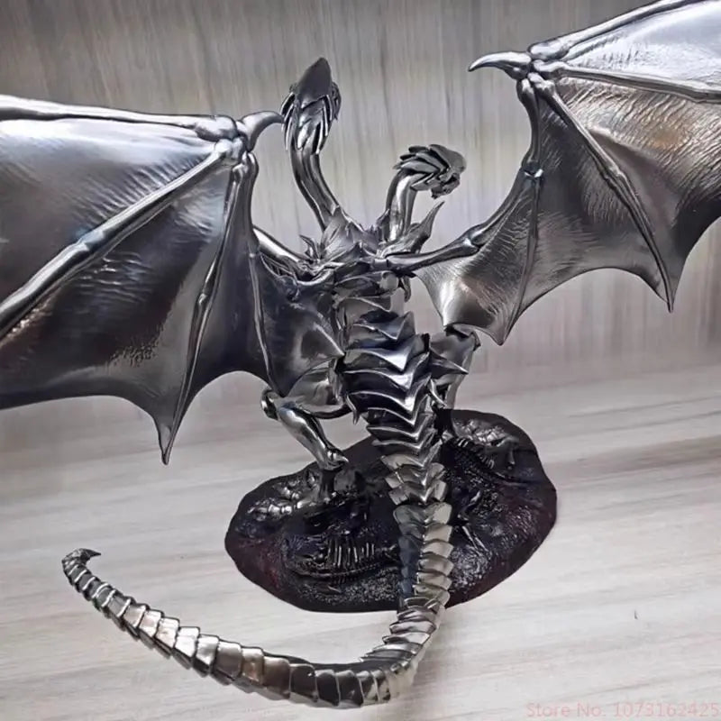 25CM Yu-Gi-Oh Figure Blue-Eyes White Dragon Figure With Light Pvc Statue Model High Quality Collection Room Decoration Toys Gift