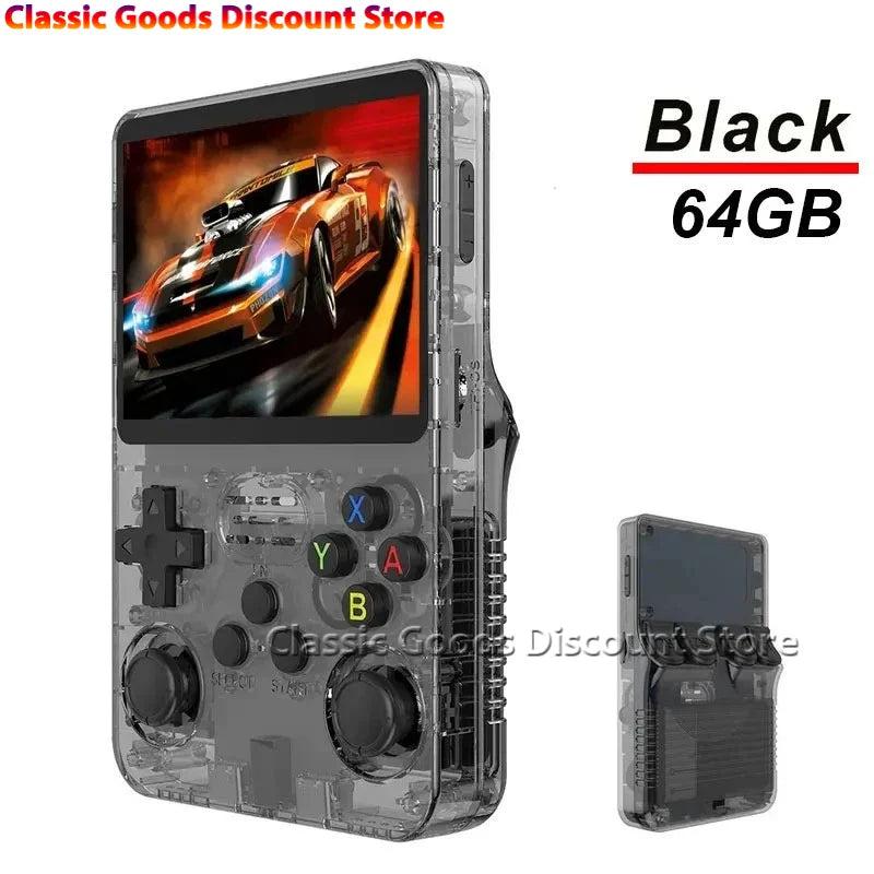 R36S Retro Handheld Game Console Original Arkos System 3.5 Inch IPS Screen Portable Pocket Video Player 64GB 128GB Kid Gift