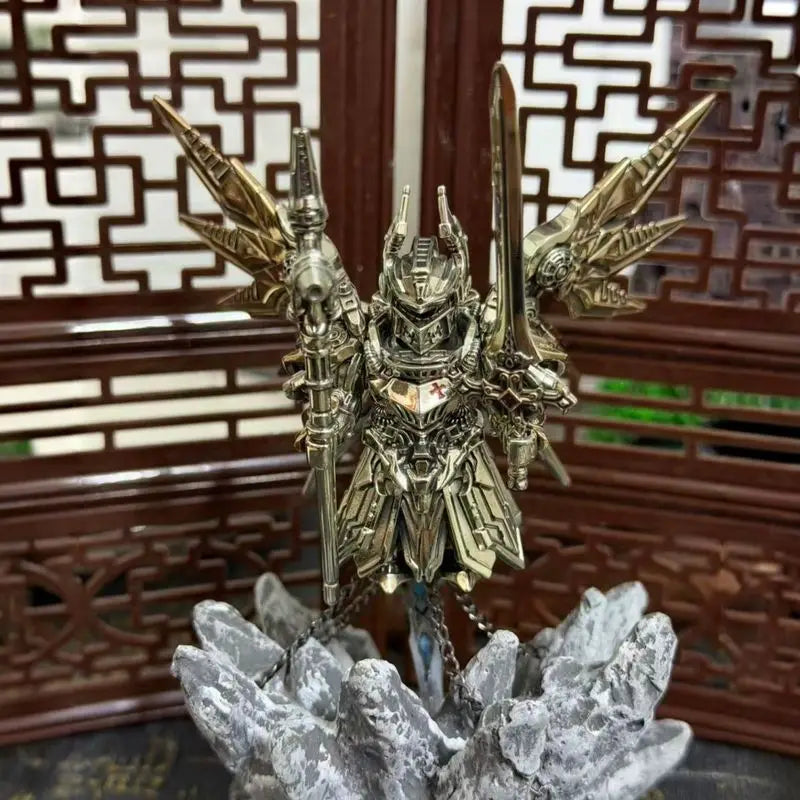 In Stock Mech Judge Pendant Chinese Style Metal Man Handheld Item Workstation Detachable Play Figure Desktop Collection Gift Toy