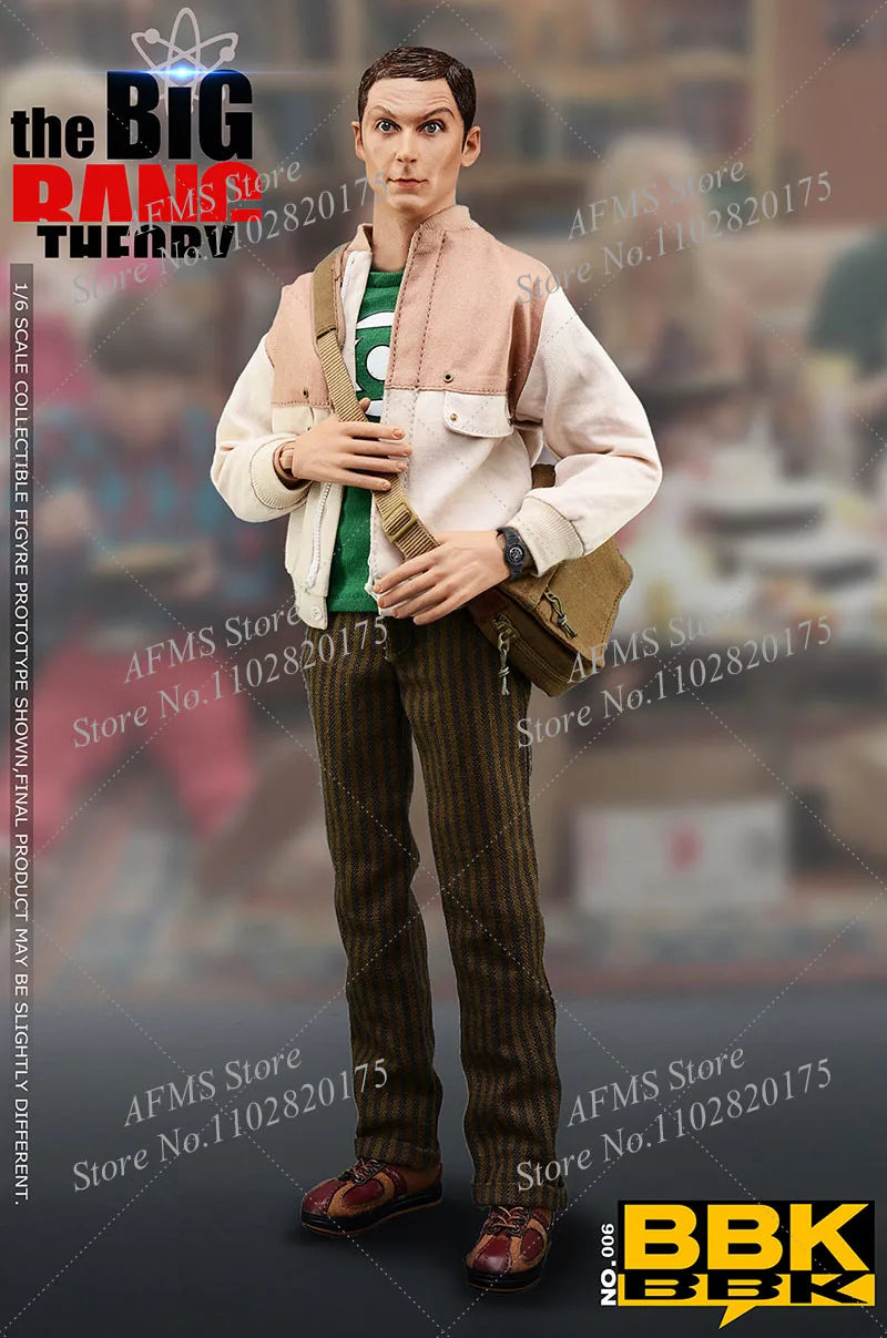 Original BBK006 1/6 Scale Male Soldier Sheldon Lee Cooper Jim Parsons 12'' Full Set Action Figures Model Toys For Fans Gift