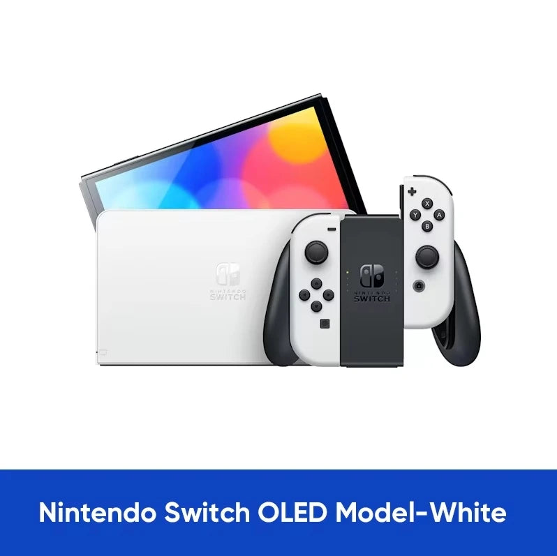 New Nintendo Switch OLED Video Game Console 7‘’ OLED Screen Enhanced Audio LAN Port With Joy Con Game Player 64GB