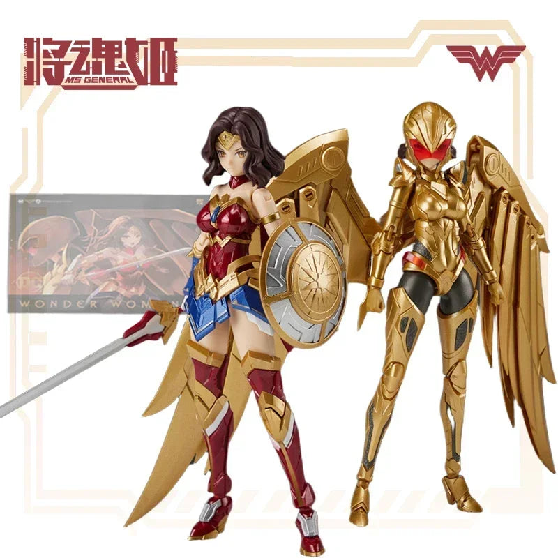 Assemble Original DC Series Wonder Woman Anime Action Dolls, Model Toys, Collectible Models, Accessories, and Children's Gifts
