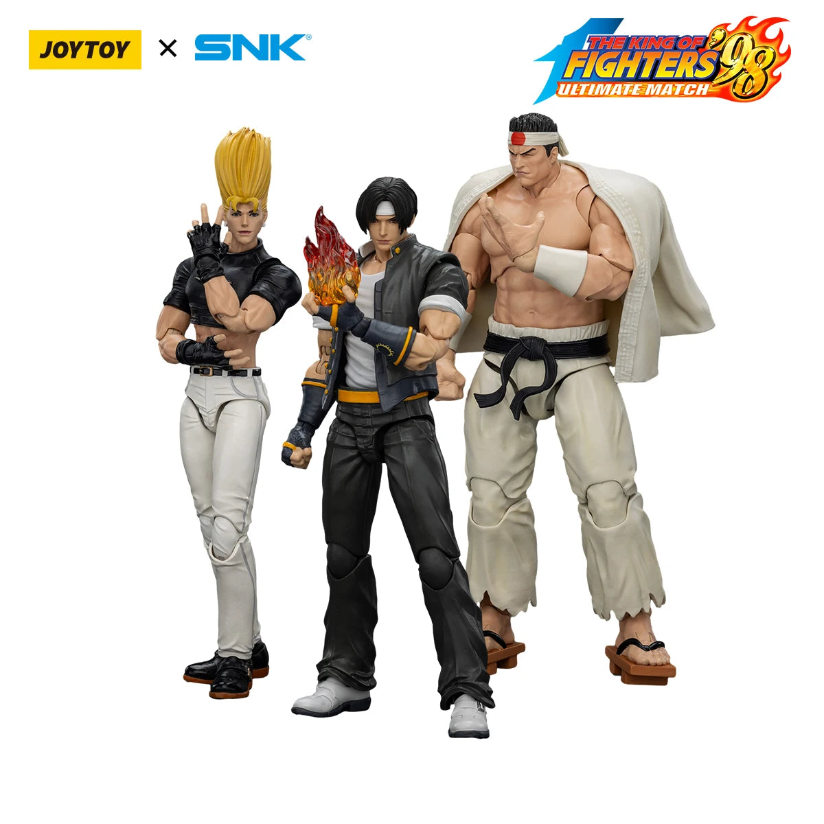 [AUF LAGER] JOYTOY SNK 1/18 Action-figuren KOF 98UM Hero Team Kyo Kusanagi &amp; Goro Daimon &amp; Benimaru Nikaido3PCS Modell Geschenk