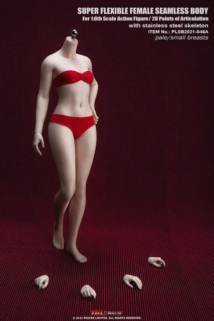 Tbleague Phicen 1/6 Weibliche Puppe mit superflexiblem Körper, ohne Kopf, sonnengebräunte/blasse Haut, kleine/mittlere/große Brust, 12 Zoll weibliche Actionfiguren