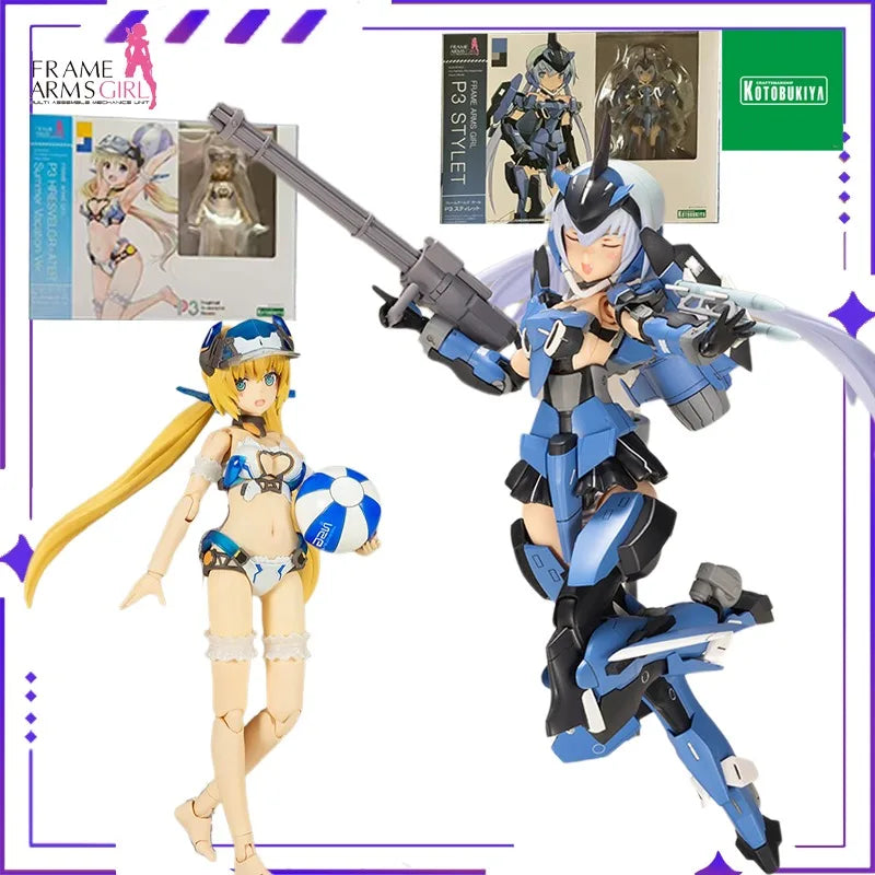 Kotobukiya Original Frame Arms Girl Series P3 Fair Skinned Demon Vulture Summer Vacation Finished Productmovable Mecha Model Toy