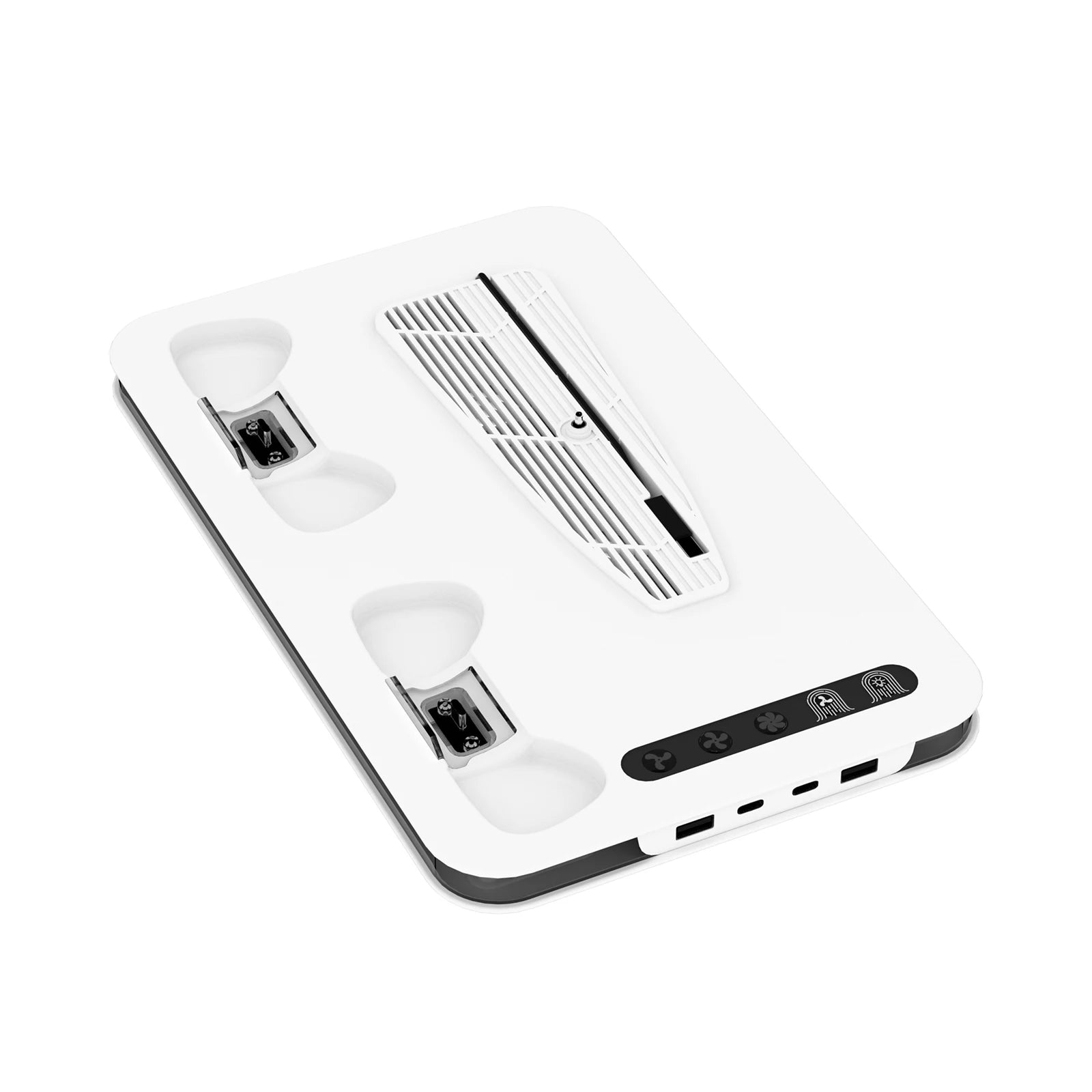New 4-in-1 Cooling Stand For PS5/PS5 SLIM/PS5 PRO Charging Of dual Controllers  Adjustable RGB Lights With Disc Storage Holde
