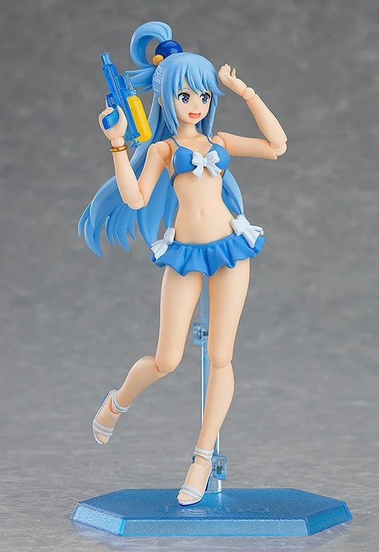KonoSuba EX-063 Aqua Swimsuit Ver. figma EX-063 Figure Official Max Factory Anime Action Figure Collectible Toy Decor Gifts