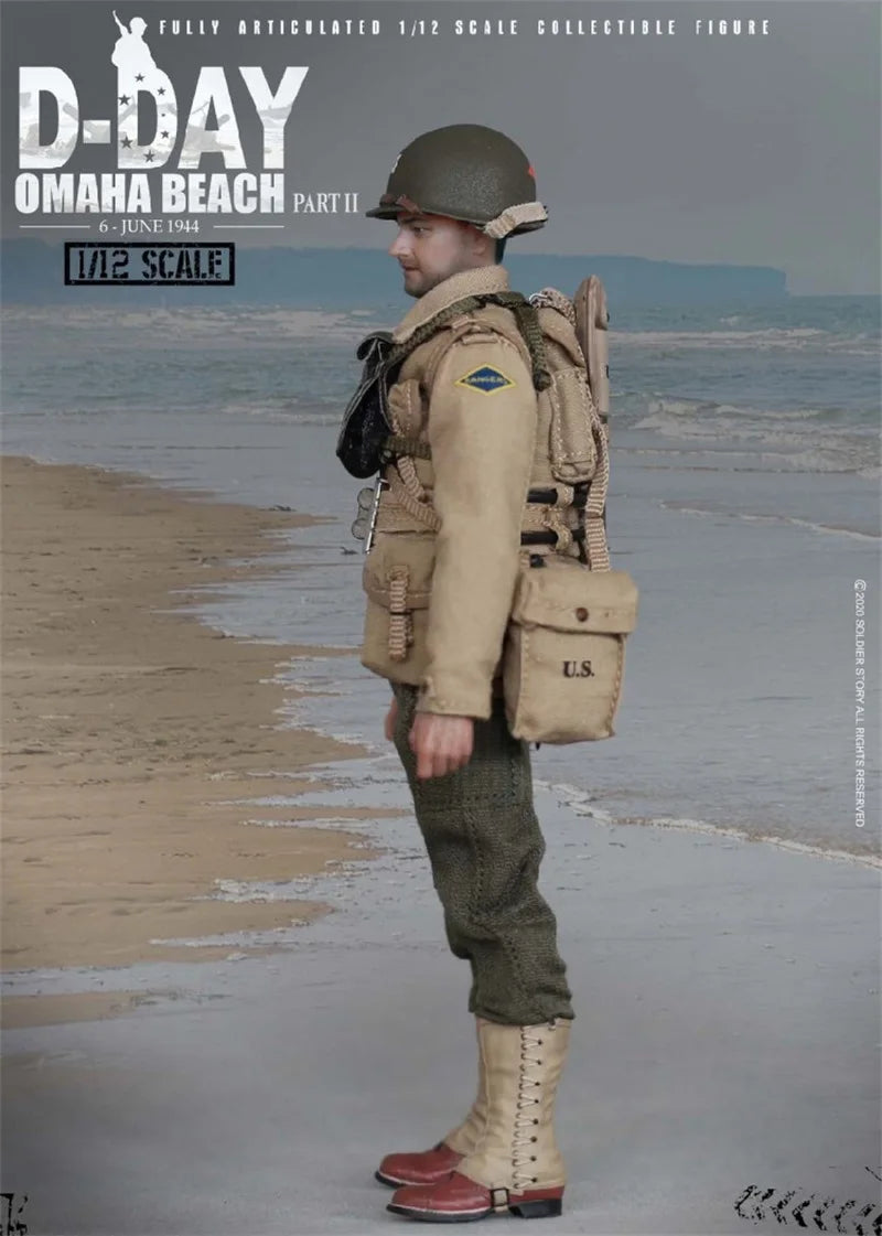 Soldier Story SSM-004 1/12 Male Soldier US. 2nd Ranger Battalion Captain 6'' Action Figure Model Toy In Stock