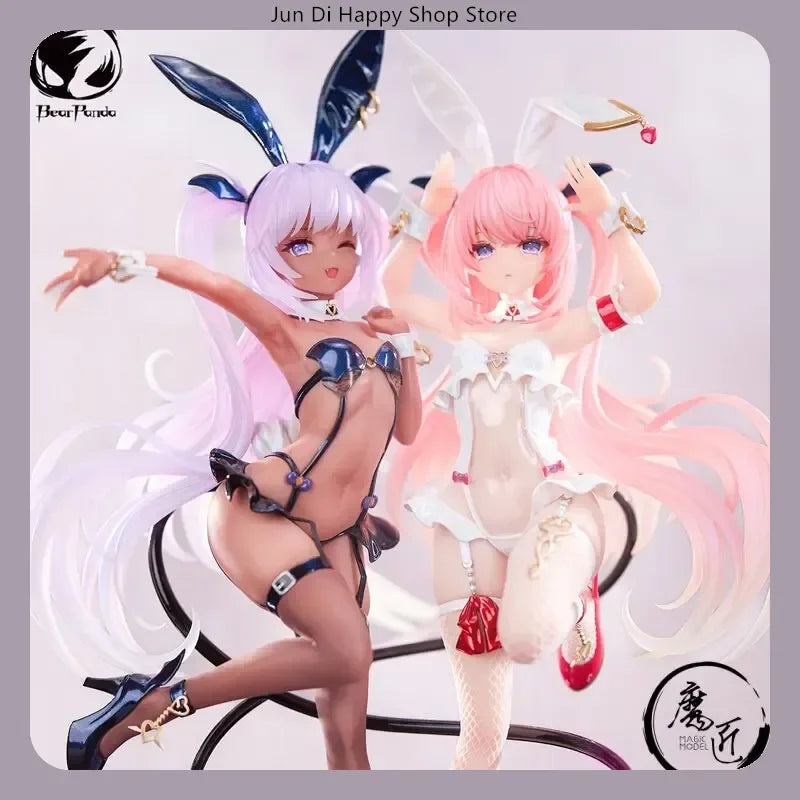 Bear Panda 1/6 Scale Lulum & Kuromu Bunny Girl Double Set - Mao Yu Milk Anime Action Figure, Collection Display Model