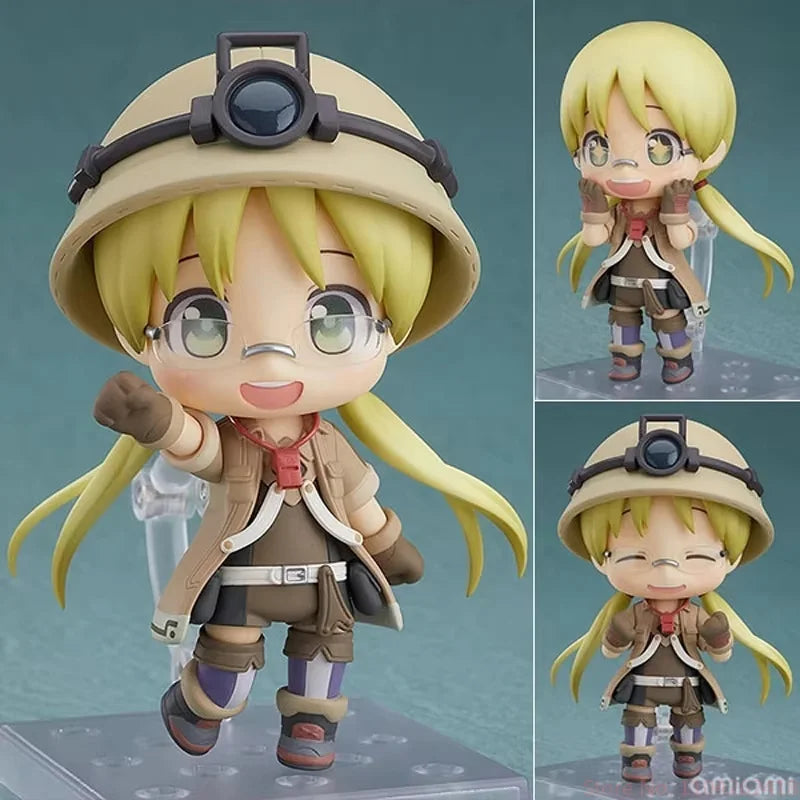 10cm Q Version Made In Abyss Riko Reg 1053# 1054# Anime Peripheral Action Figure Toys Doll Gift Desktop Decoration Fans Gifts