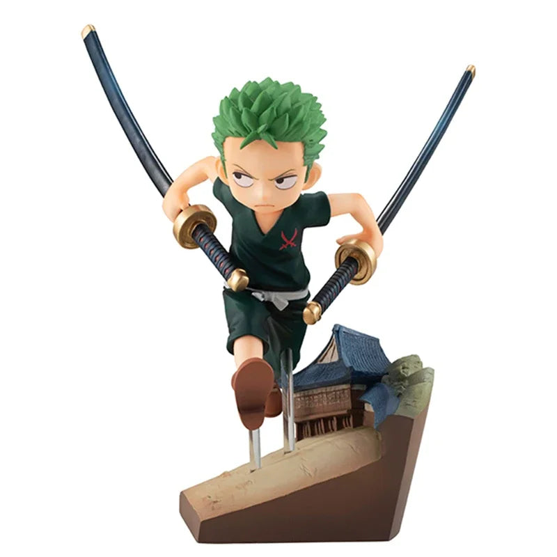 Genuine ONE PIECE Anime Figure Childhood Roronoa Zoro Run Action Figure Toys for Kids Gift Collectible Model Ornaments