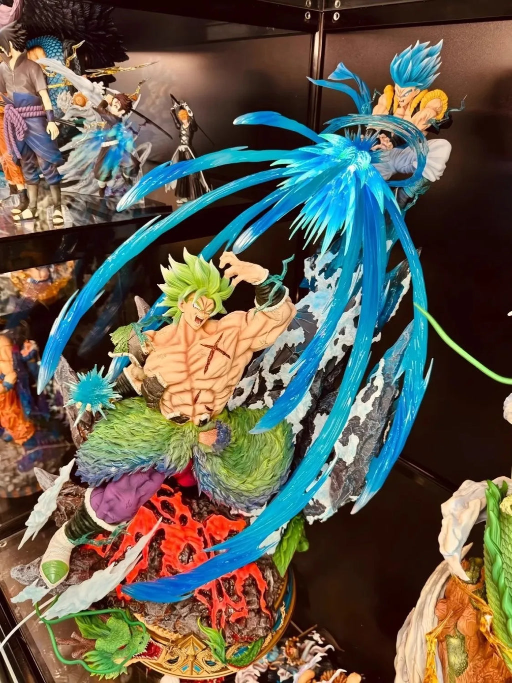 52cm New Dragon Ball Anime Figure Broli VS Gogeta Peripheral Resin Model Scene Statue Collect Decoration Ornaments Gifts Toys