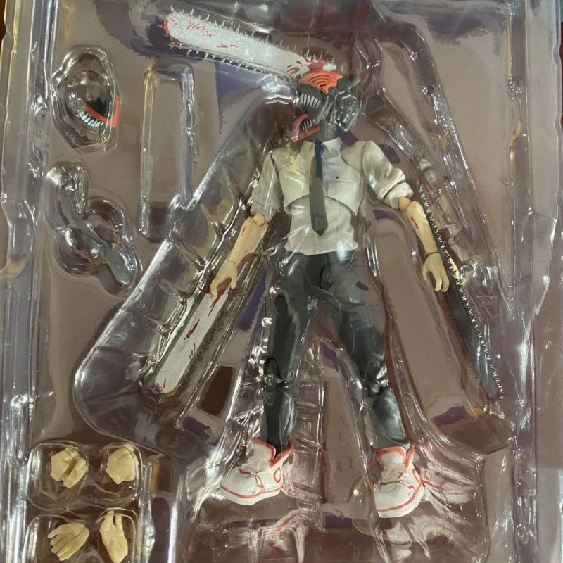 New Figma 586 Chainsaw Man Action Figure Shf Denji Katana Man Anime Model Doll Statue Joint Movable Movie Toys New Year'S Gifts