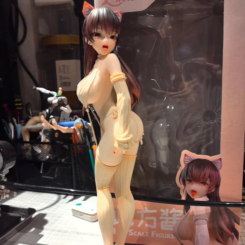 Genuine Original Super Nova Kitada Ryuuma Cat-Eared Private Girl Fang-Chan Figure 1/6 Suspender Sweater Sexy Girl Model Ornament