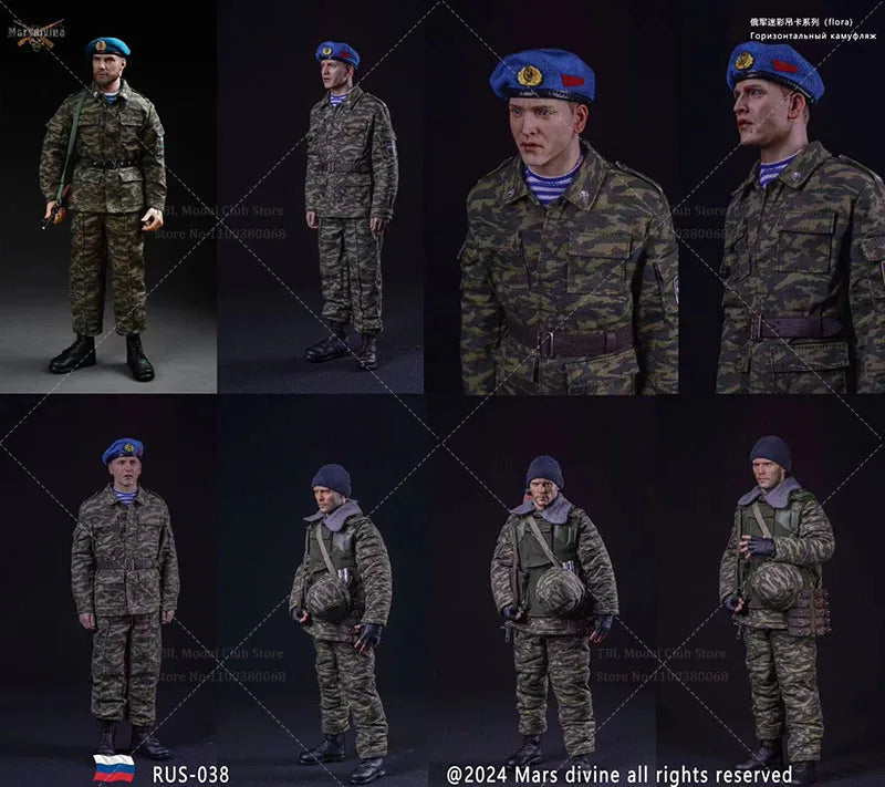 In Stock Marsdivine RUS-038 1/6 Scale Russia Soviet Camouflage Combat Uniform Set Fit 12'' Male Solider Action Figure Body Doll