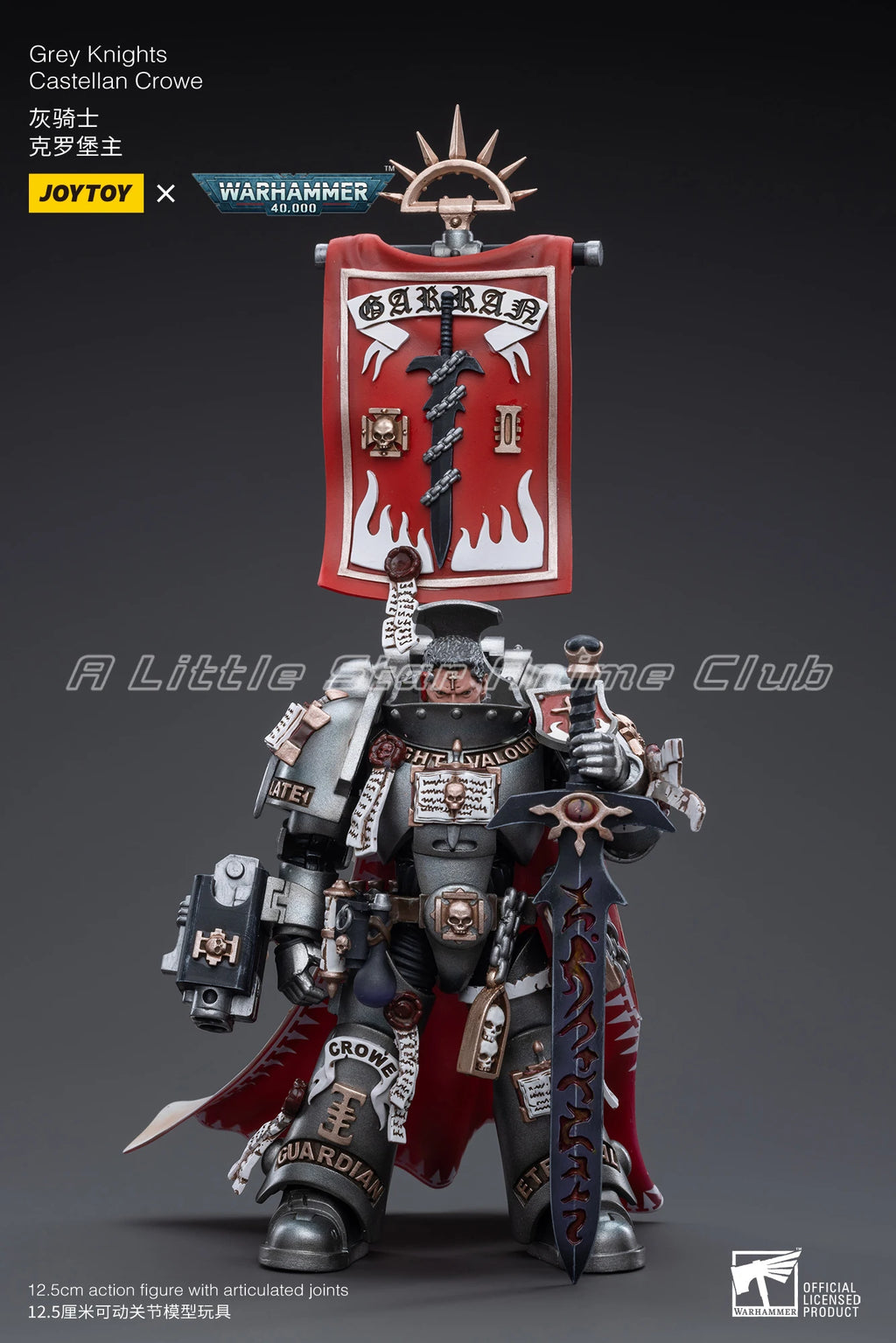 In Stock Original JOYTOY 1/18 Action Figure WARHAMMER 40000 Grey Knights Castellan Crowe Animation Figure Model Collection
