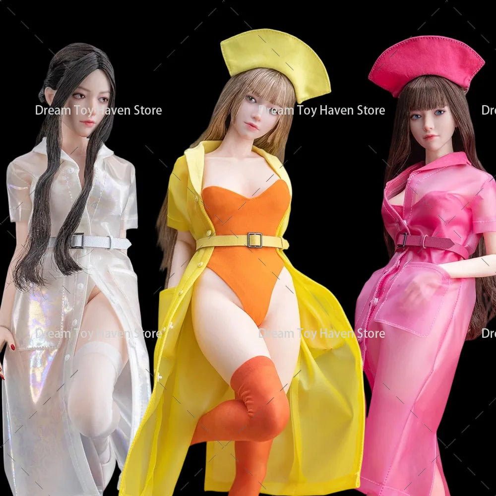 1/6 Scale Female Soldier YOYO Charming Crystal Clear Moveable Eyeball Head Sculpt Clothes Set Fit 12Inch Action Figure Body