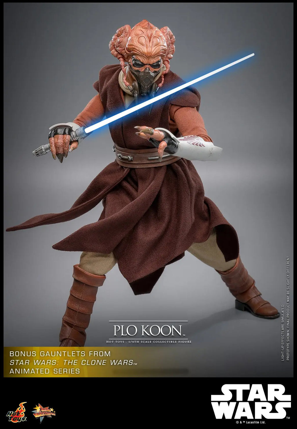 Hot Toys Ht Mms785 1/6 Action Figure Star Wars Clone Wars Plo Koon Collectible Scale Figure For Adult Collection Display