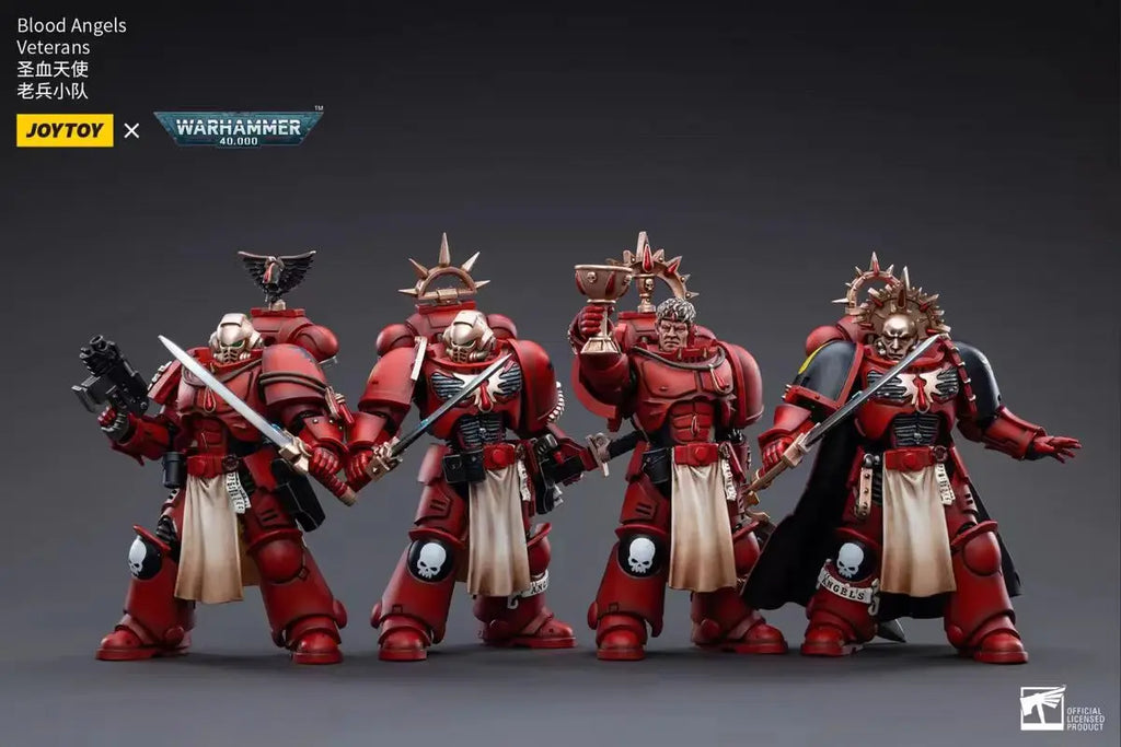 【In Stock】JOYTOY Warhammer 40K Blood Angels Veteran Vigna Salus Alberigo Laenatus 4PCS 1/18 Action Figure Toy Model