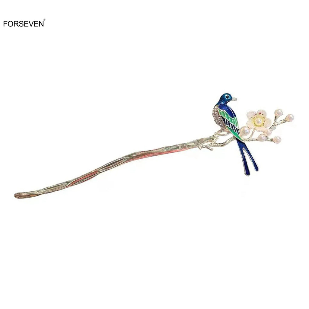 Chinese Chopsticks Hair Sticks Forks Brids Flower Designs Pearl Hairpins Side Clips for Women Girls Hair Bun Maker Jewelry