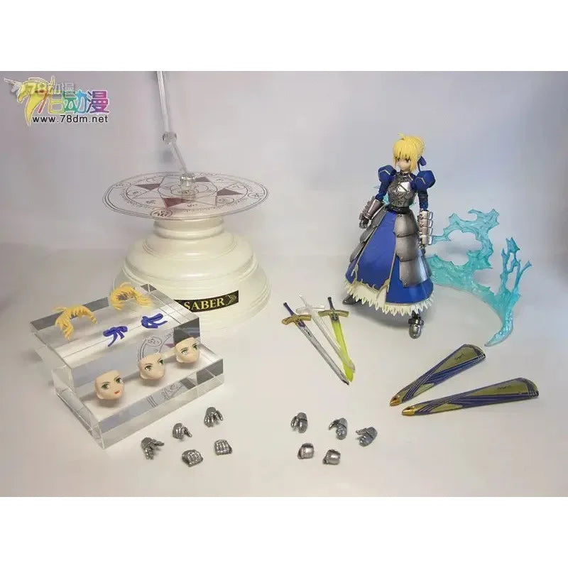 BANDAI Original Superalloy Fate Series Gilgamesh/Saber Anime Action Figure Model Toys Movable Model Ornaments Gifts for Boys