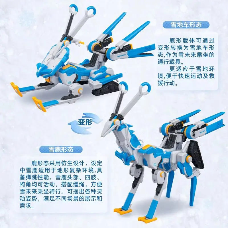 2026 New Hatsune Miku Snow Miku Echoing Frost Limited Edition Reindeer Snowmobile Assembly Model With Cloak Anime Figure Toy